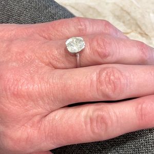 Sparkly Polki Diamond ring in 925 sterling silver!